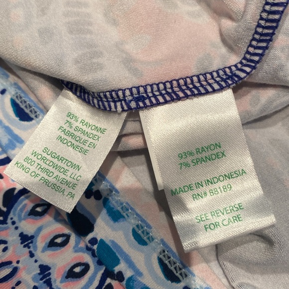 NWT Lilly Pulitzer Sophie Ruffle Dress Lapis Lazuli Glow Up Engineered Dress M - Picture 7 of 7